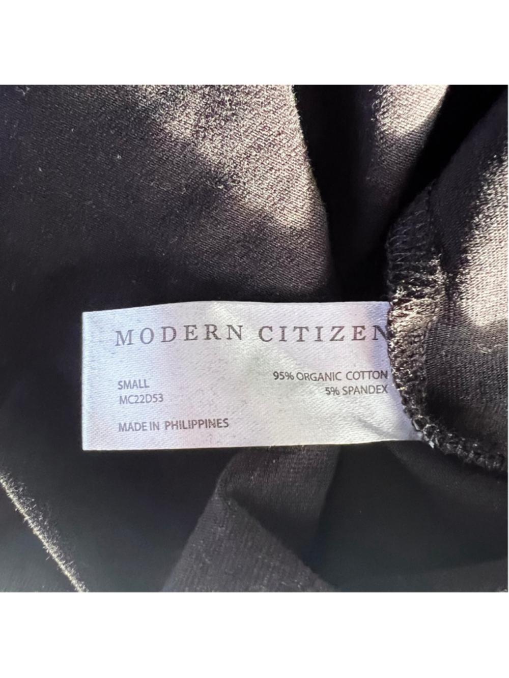 Modern Citizen Black Fei Tie Front Dress Sz S Black Organic Cotton Midi Capsule - Picture 9 of 12